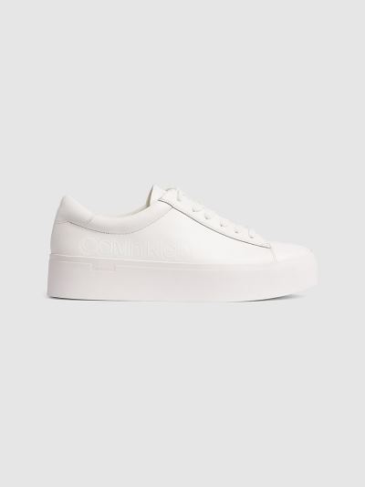 Calvin Klein Cipők HU031018 | Calvin Klein Bőr Női Sportcipő Fehér